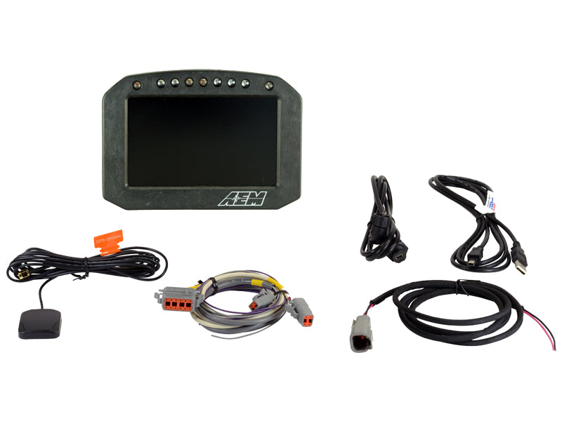 AEM CD-5LG Carbon Logging Flush Digital Dash Display w/ Internal 20Hz GPS &amp; Antenna