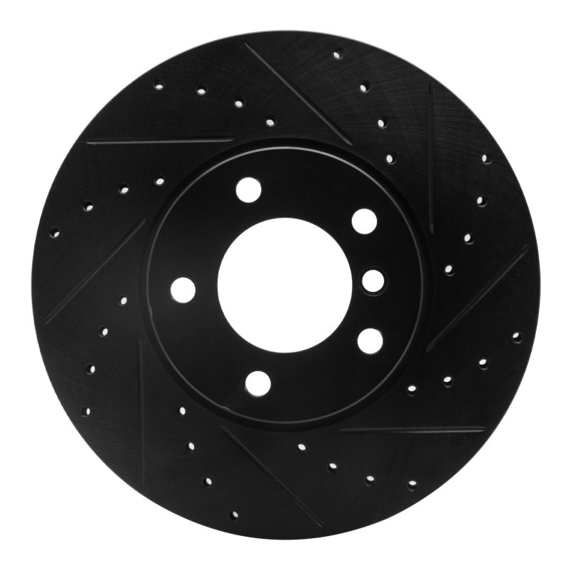 R1 07-21 BMW 220i (Mexico) Front Right Drilled &amp; Slotted Black Brake Rotor