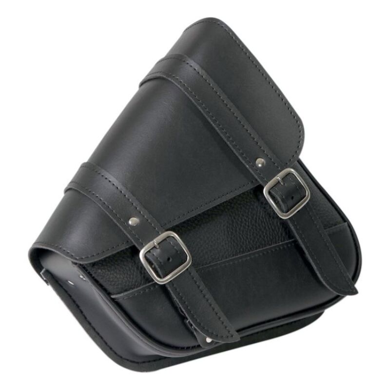 Willie &amp; Max Universal Black Jack Compact Slant Saddlebag Set (12inL x 9.5inH x 5.5 inW) - Black