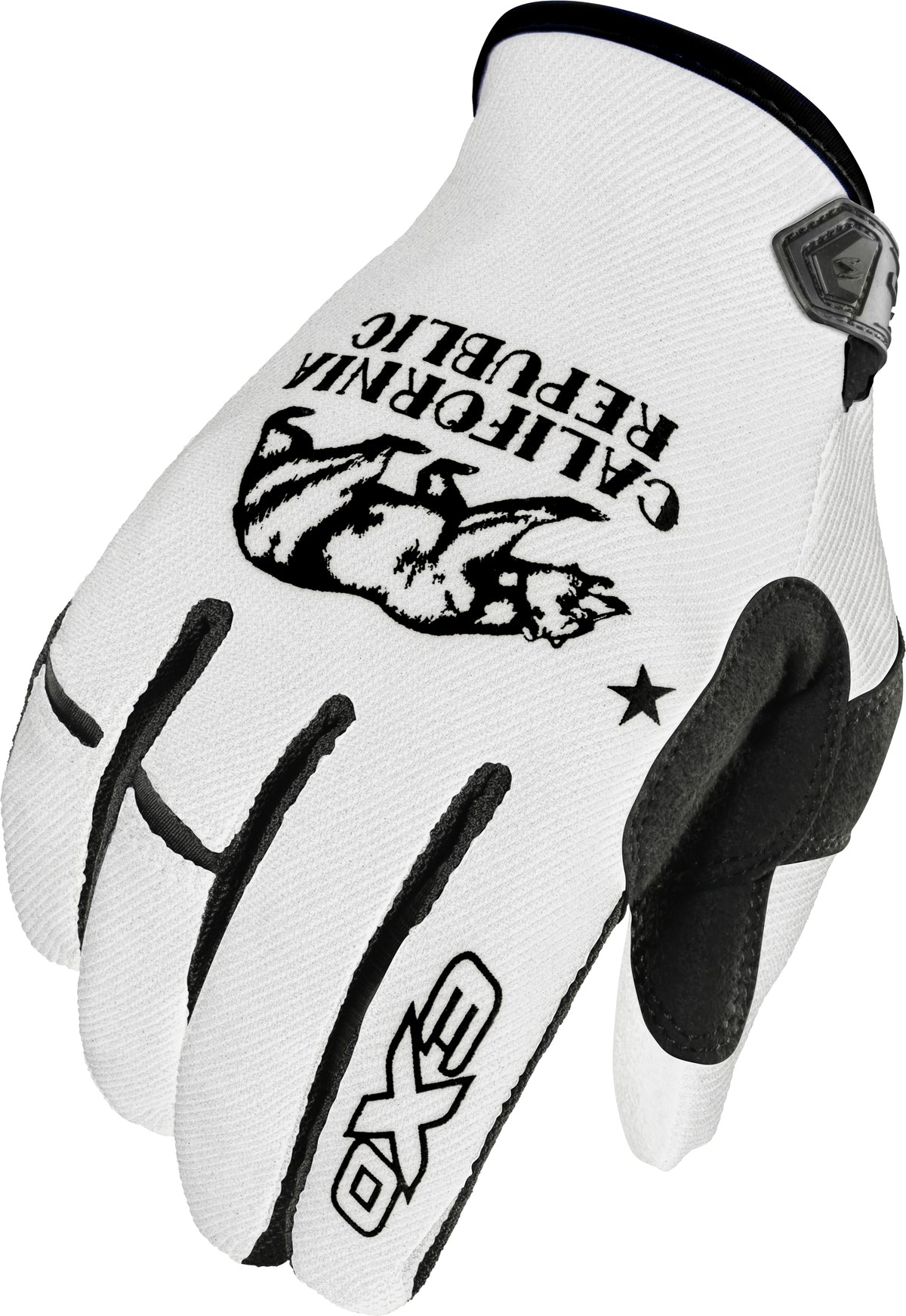 Moto Flex Gloves Golden State White/Black Sm