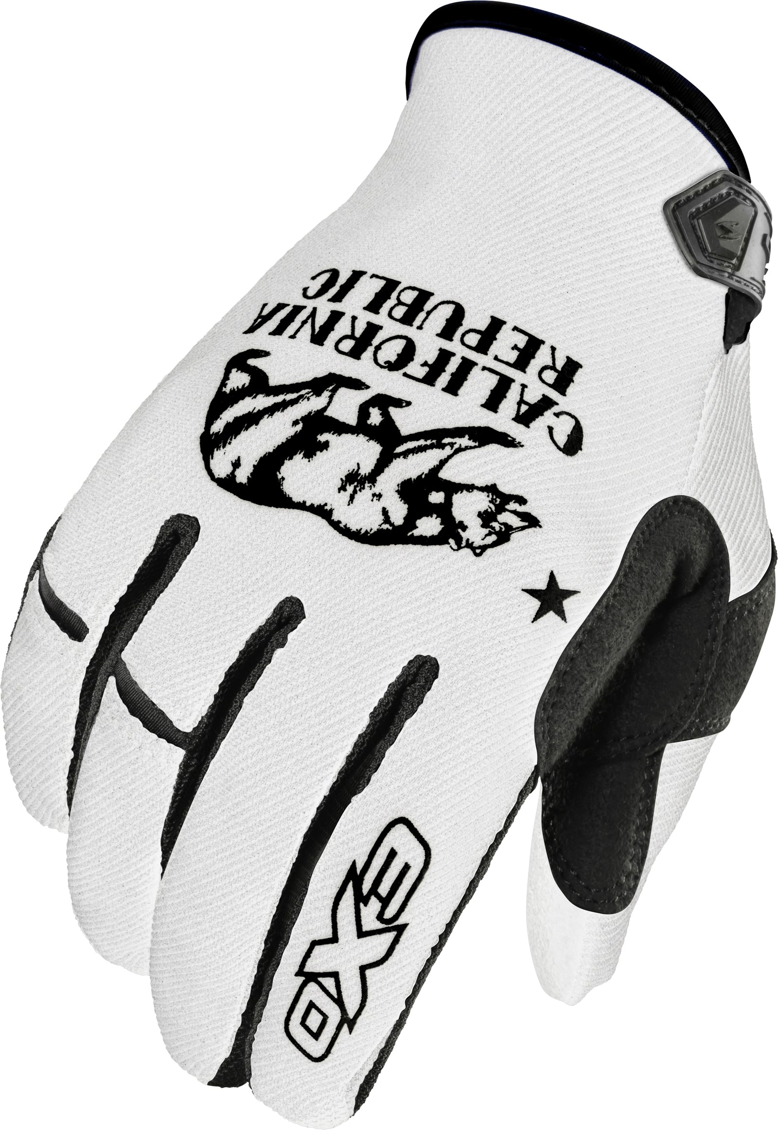 Moto Flex Gloves Golden State White/Black 3x