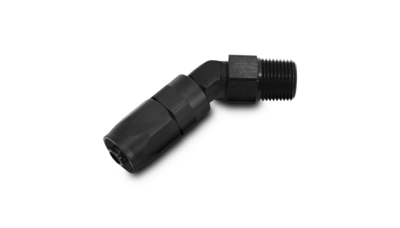 Vibrant -6AN Male NPT 45Degree Hose End Fitting - 1/8 NPT