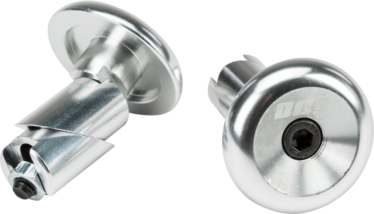 Aluminum Bar End Plugs Silver