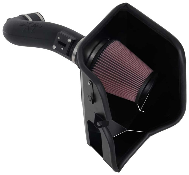 K&amp;N 2019+ Chevrolet 1500 5.3L / 6.2L V8 F/I Aircharger Performance Intake System