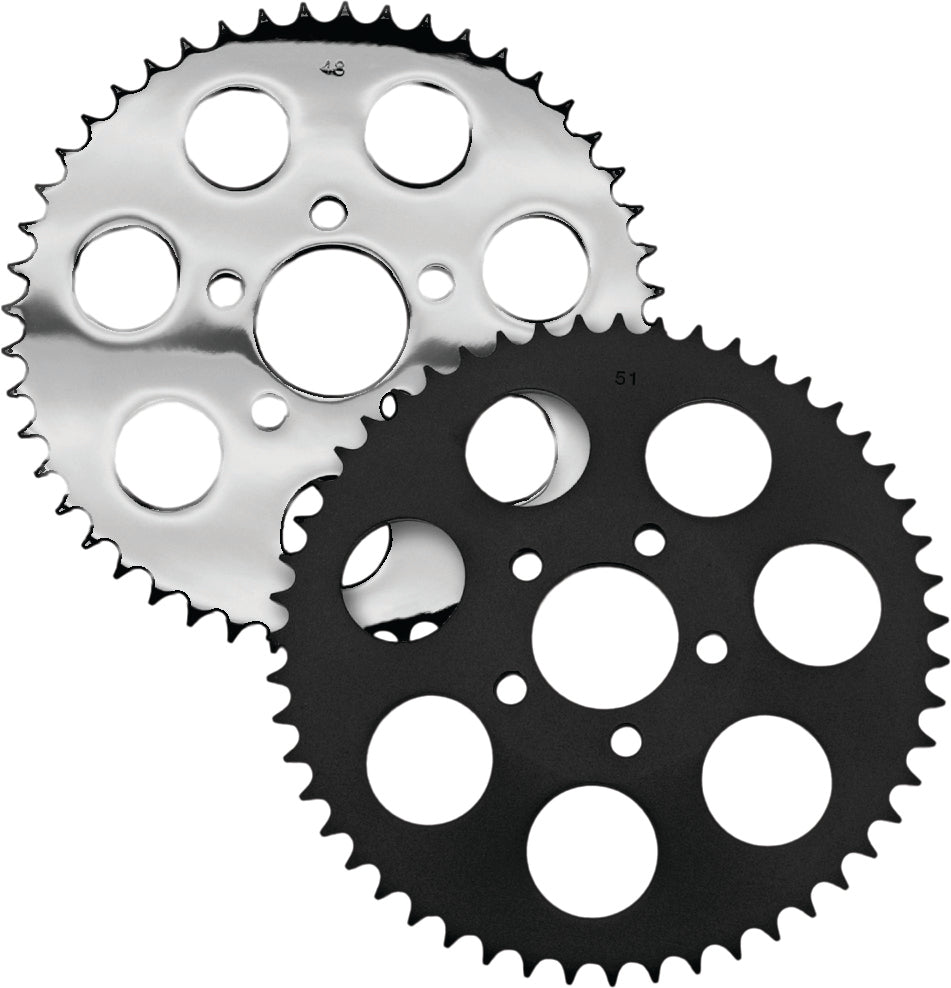 Gloss Black Rear Sprocket 51t Dished Big Twin 00 13