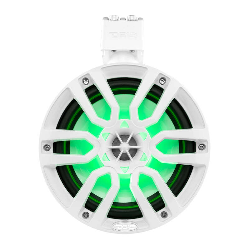 DS18 Marine And Powersports Towers 8in 125 Watts RMS RGB LED Lights White