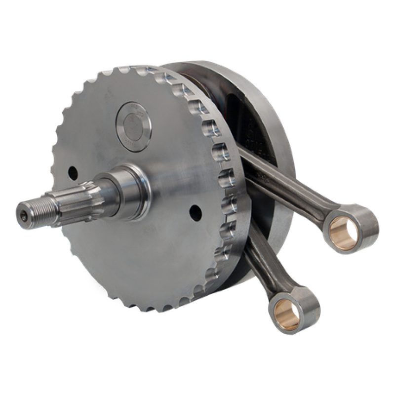 S&amp;S Cycle 00-06 BT 4-3/8in Stroke Flywheel Assembly w/o Sprocket Shaft Bearing Race