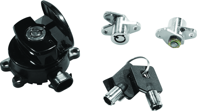 Bikers Choice 14-21 Road King Black Ignition Switch &amp; Saddlebag Lock Kit