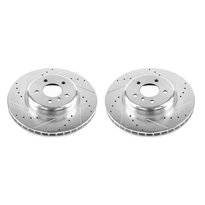 Power Stop 14-16 BMW 535d Front Evolution Drilled &amp; Slotted Rotors - Pair