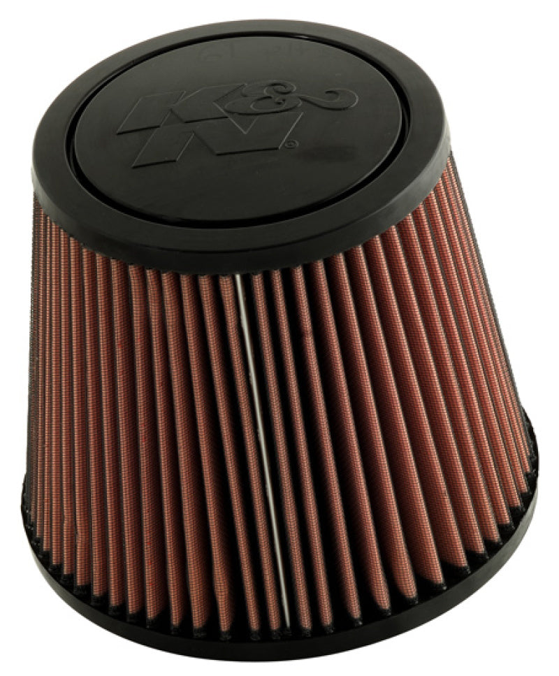 K&amp;N Universal Rubber Filter-Round Tprd 4.875in Flange ID x 9in Base OD x 6.625in Top OD x 7.938in H