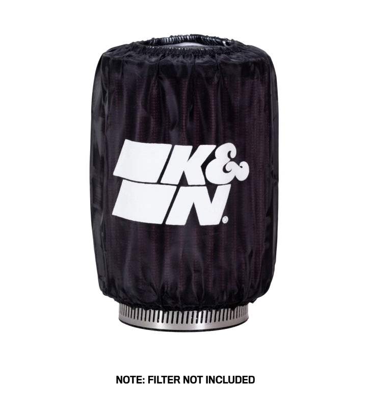 K&N Round Straight - Black - 3.5in ID x 5in H - PreCharger Air Filter Wrap Blue
