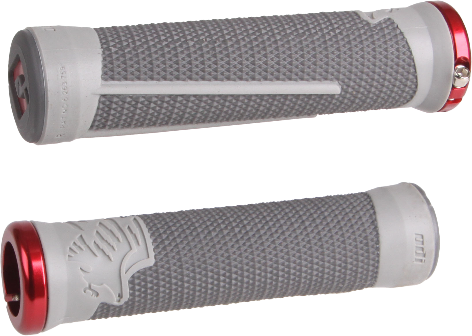 Ag 2 Mtb/Bmx Grips Graphite/Cool Grey W/Red