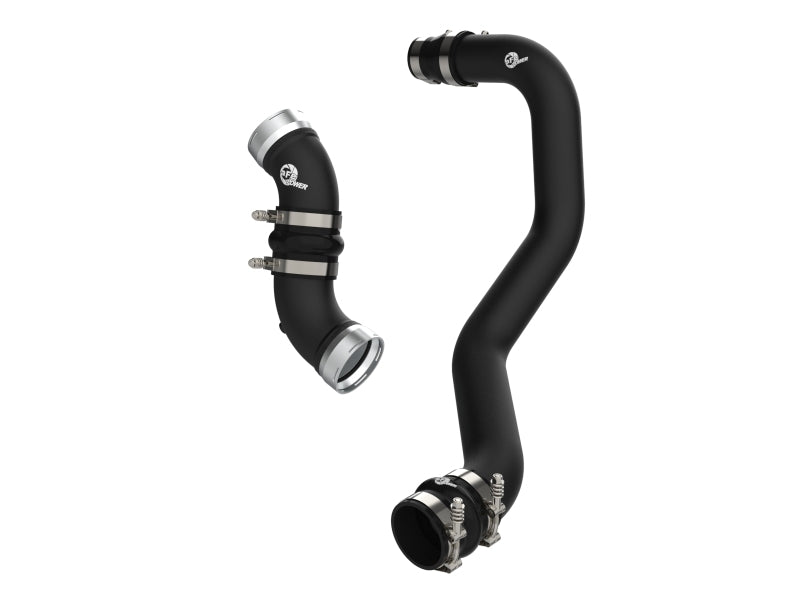 aFe 06-10 GM Diesel Trucks V8 6.6L BladeRunner Aluminum Hot &amp; Cold Charge Pipe Kit - Black