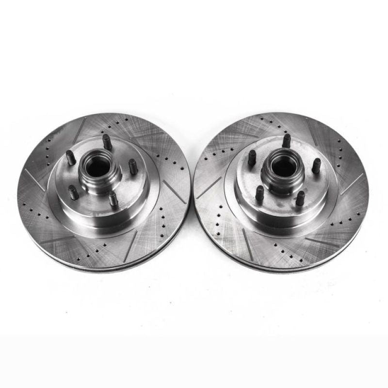 Power Stop 01-03 Ford Explorer Sport Front Evolution Drilled &amp; Slotted Rotors - Pair