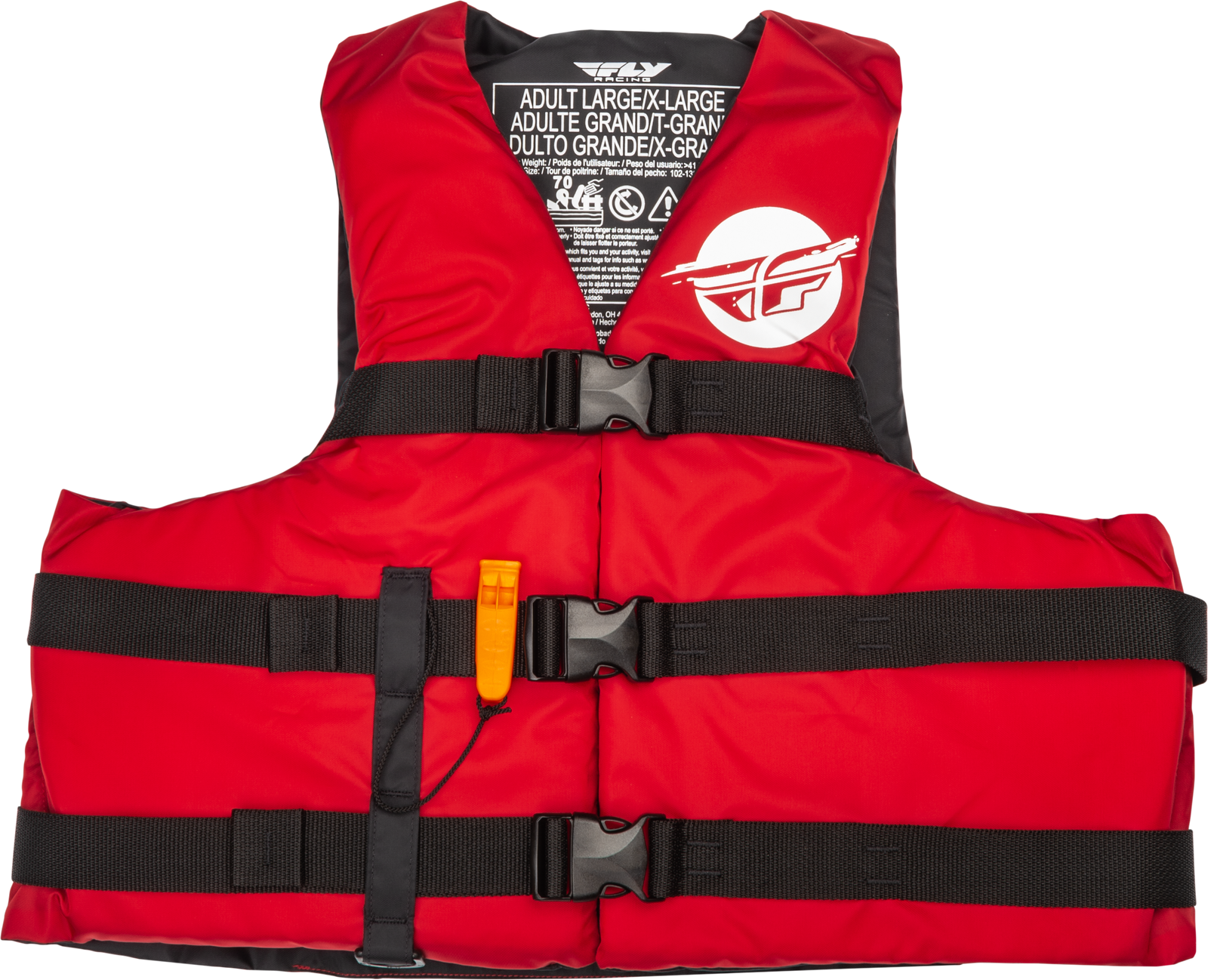 Nylon Flotation Vest Red/White 3x