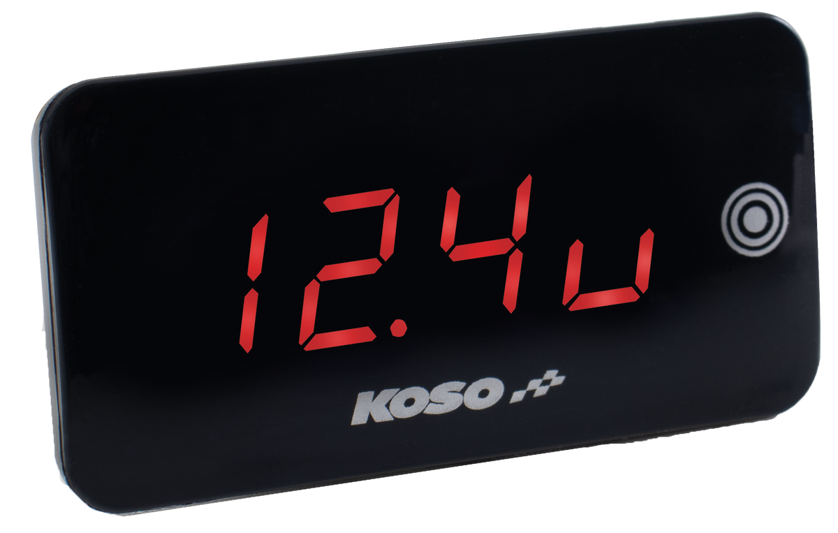 Super Slim Touch Screen Volt &amp; Temp Gauge Red Display