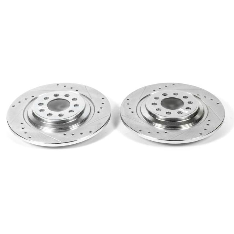 Power Stop 14-19 Jeep Cherokee Rear Evolution Drilled &amp; Slotted Rotors - Pair