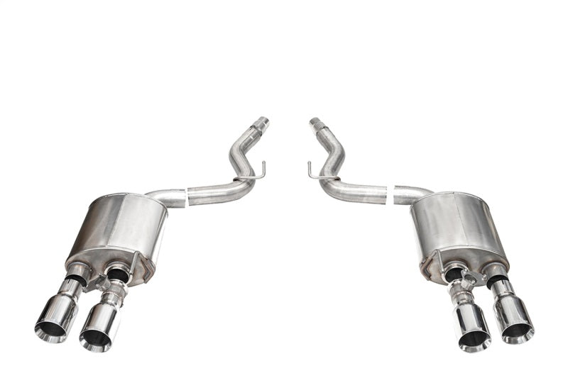 Corsa 24+ Ford Mustang Dark Horse 5.0L 3in Dual Rear Axle-Back w/Twin 4.5in Polish Straight Tips