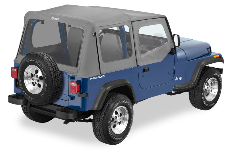 Bestop 88-95 Jeep Wrangler YJ Replace A-Top (Charcoal / Gray Clear Windows Door Skins Included)
