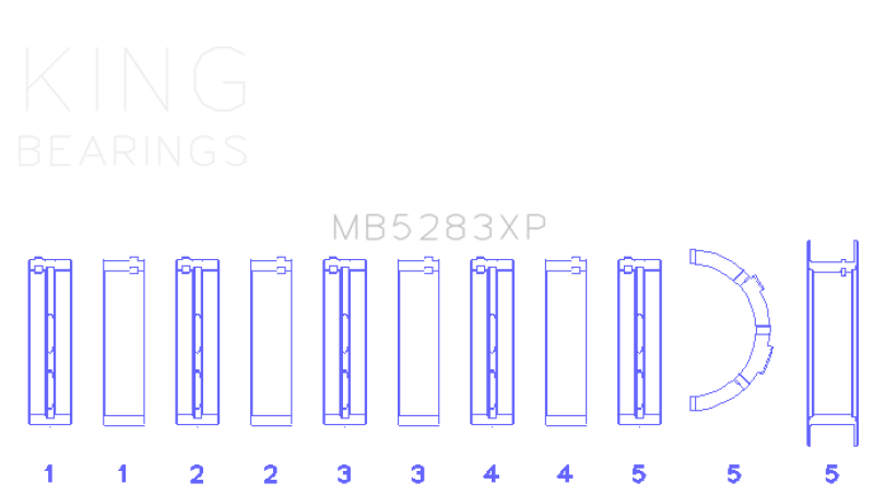 King Engine Bearings Performance Main Race Bearing Set - Size STD