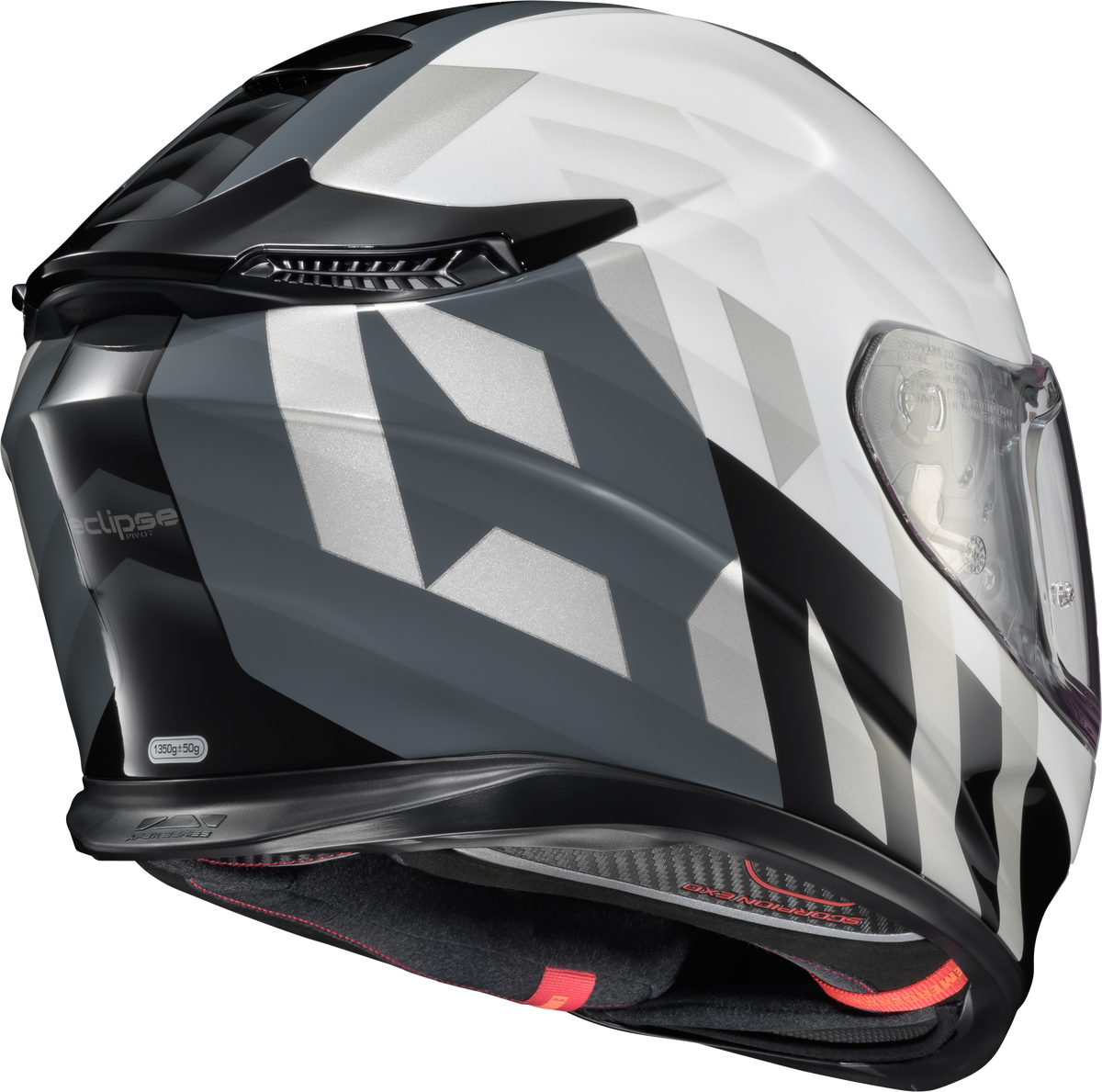 Exo Eclipse Full Face Helmet Pivot White Sm