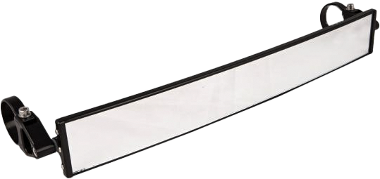 17&quot; Wide Panoramic Rearview Mirror Black W/ 0.5&quot; Arms