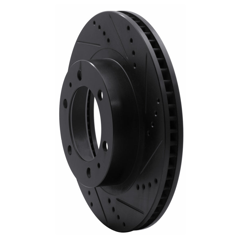 DFC 03-23 Toyota Tacoma Front Right Drilled & Slotted Black Brake Rotor