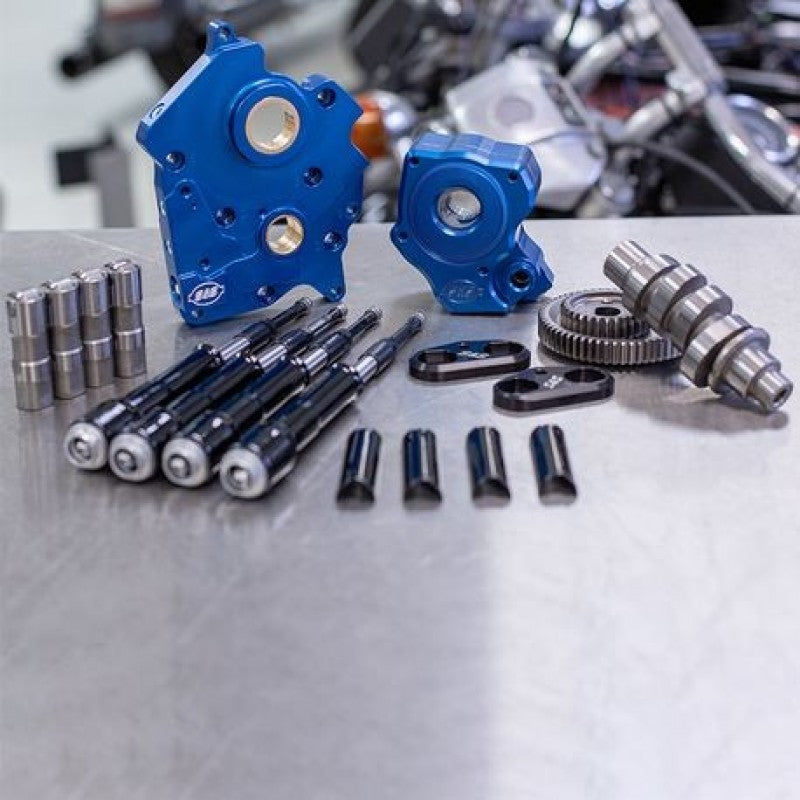 S&amp;S Cycle 2017+ M8 Models Gear Drive 465G Cam Chest Kit w/ Black Pushrod Tubes - Water Cooled
