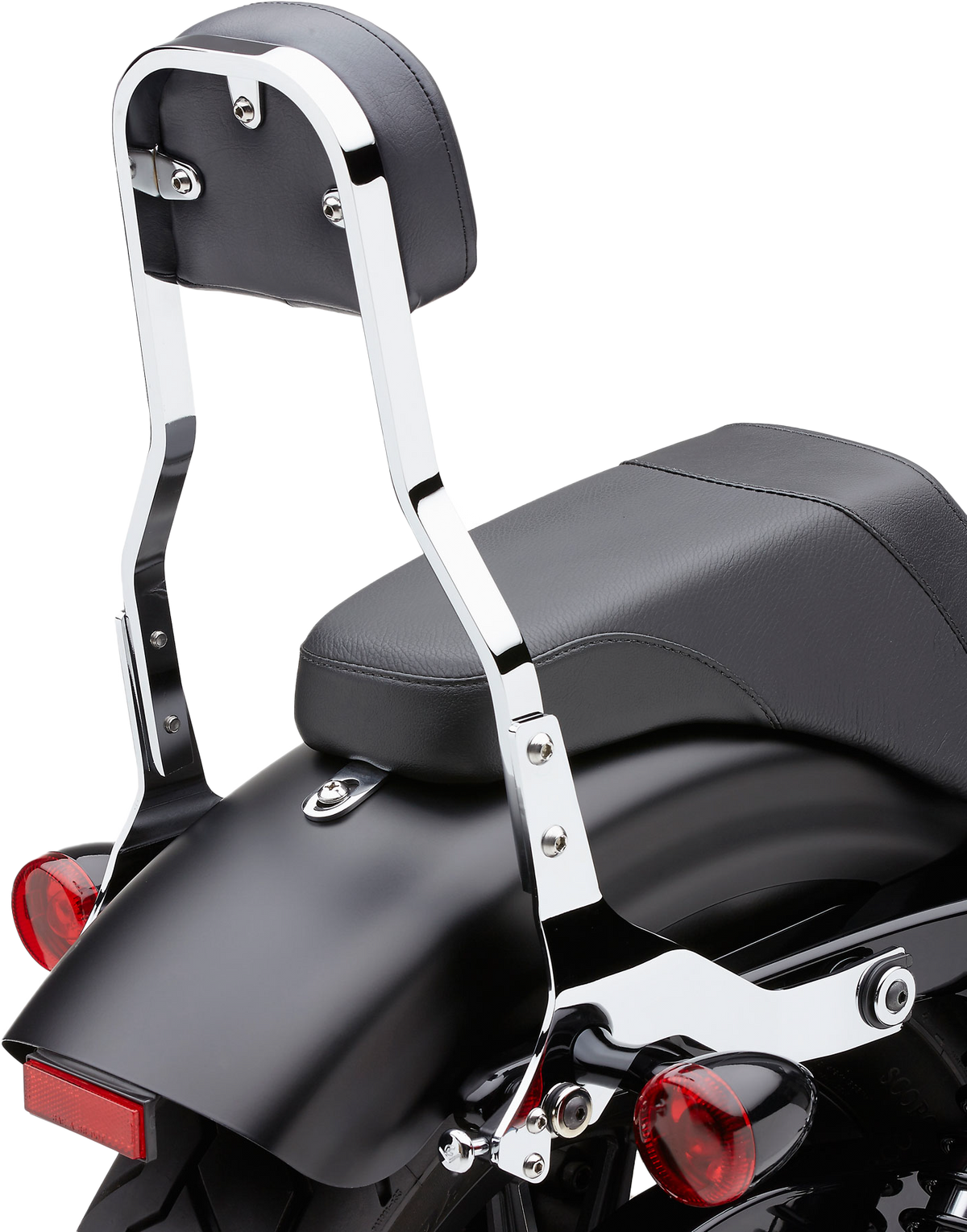 Detachable Backrest Short Chrome Softail 00 06