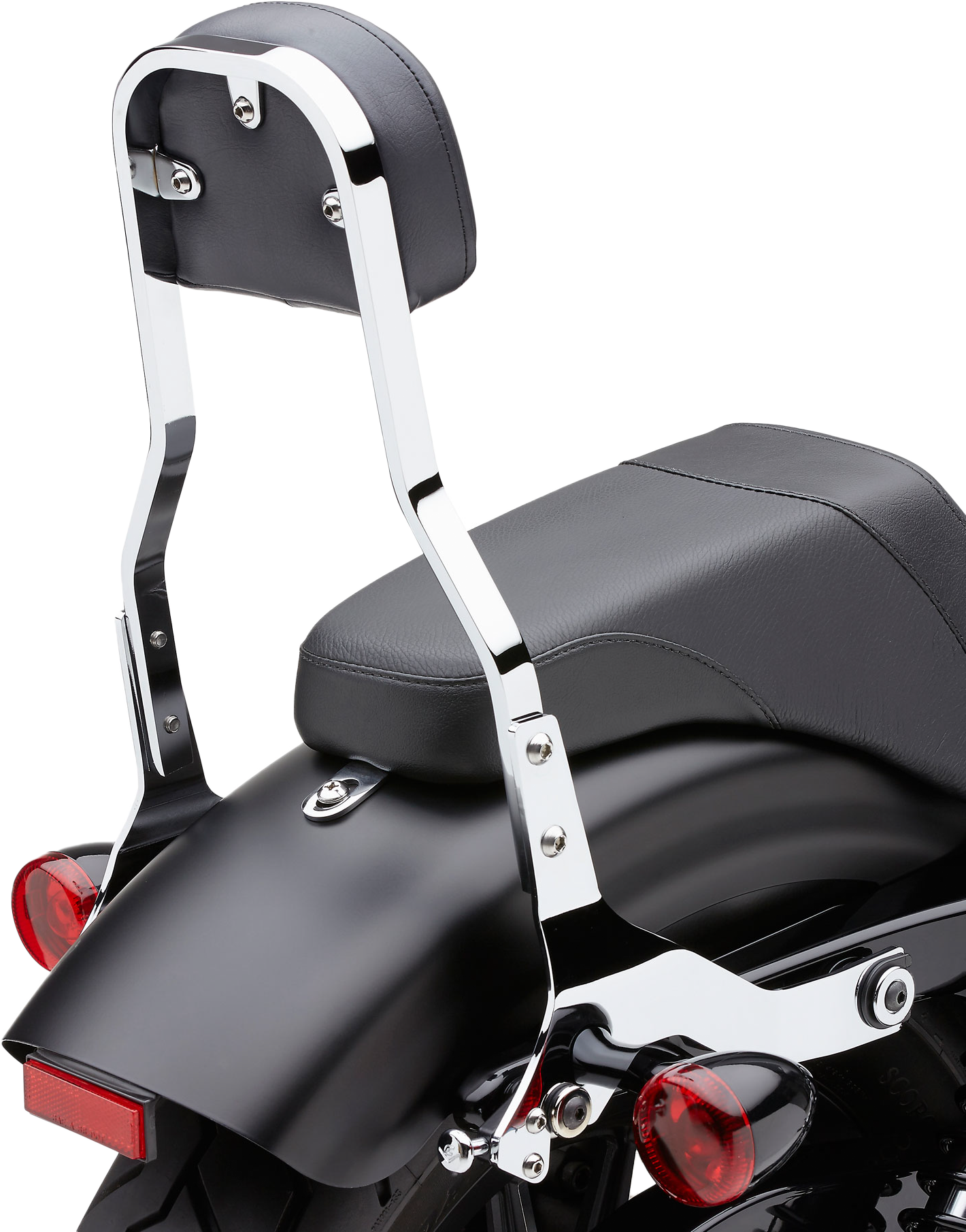 Detachable Backrest Short Chrome Softail 00 06