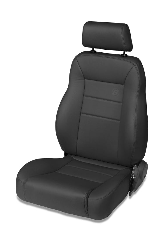 Bestop 76-86 Jeep Cj7 Front Driver Side Trailmax II Pro Seat (All Vinyl Black Crush)