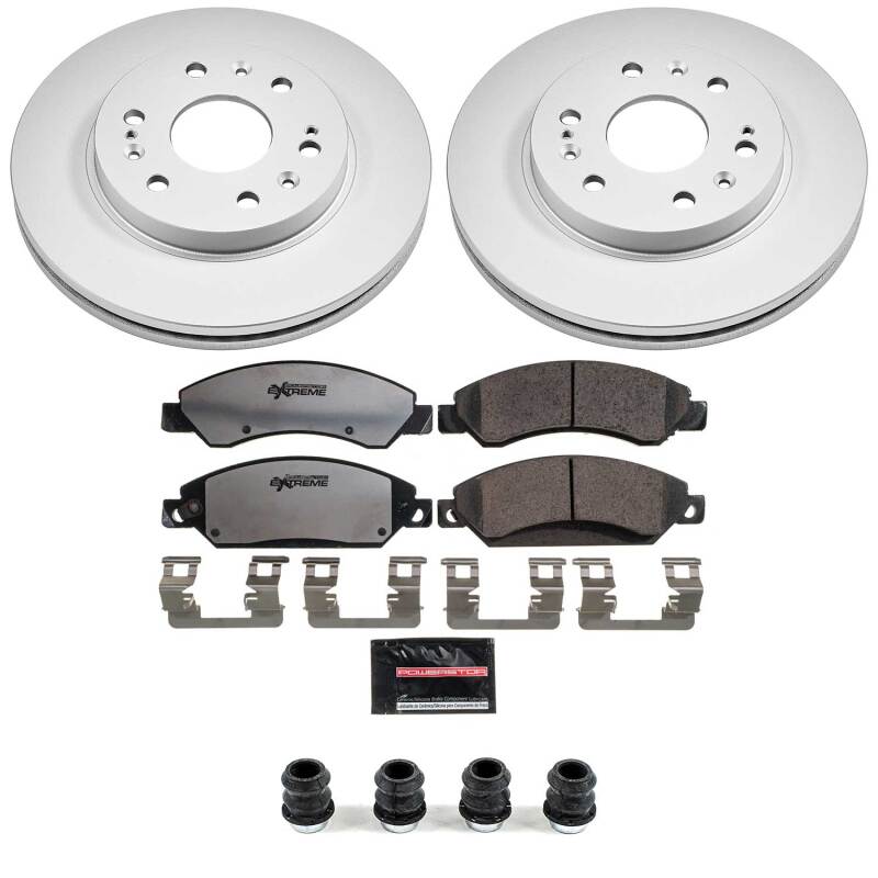 Power Stop 07-08 Cadillac Escalade Front Z36 Coated Truck &amp; Tow Brake Kit