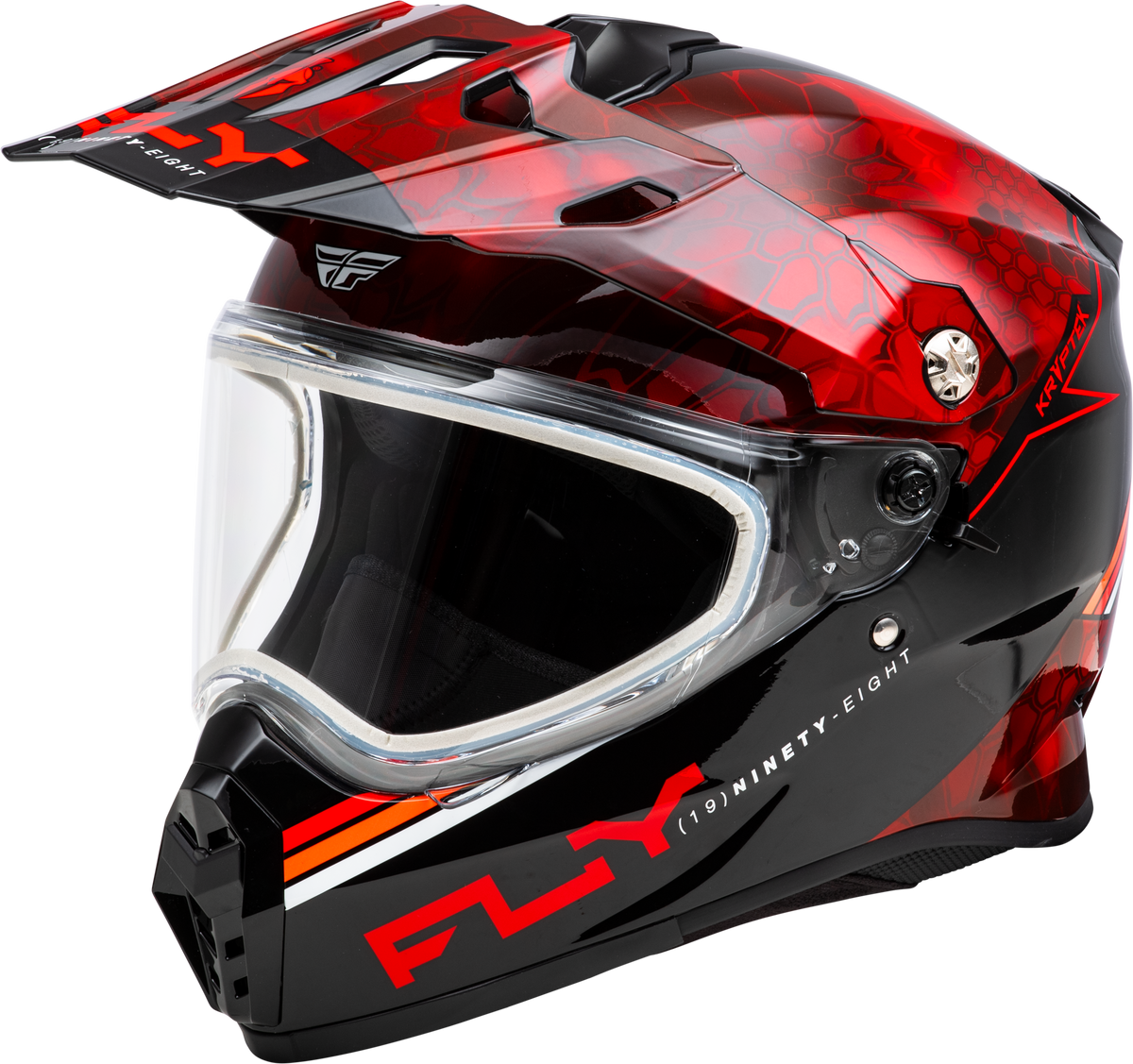 Trekker Cw Conceal Helmet Dual Shld Red/Black Lg