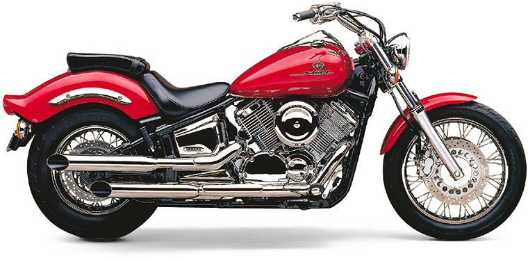 Blvd Slashcut Slip On Chrome Yam V Star 1100 99 05