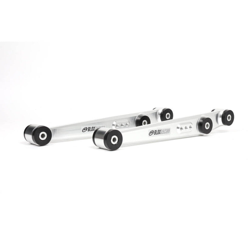 BLOX Racing V2 Billet Rear Lower Control Arms Poly Bushings 96-00 Honda Civic - Raw