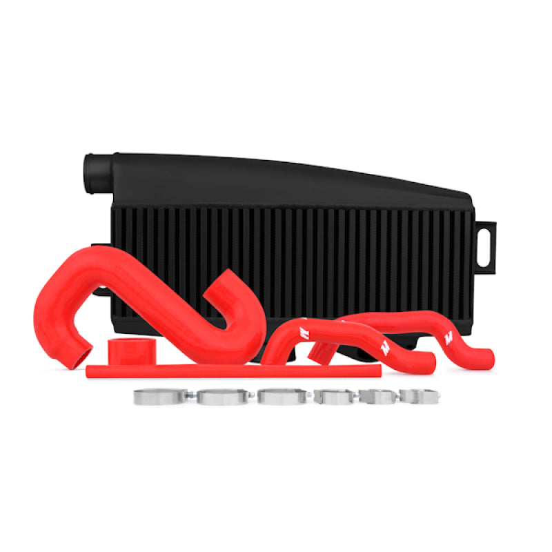 Mishimoto Subaru 02-07 WRX/04-07 STi Top-Mount Intercooler Kit - Powder Coated Black &amp; Red Hoses