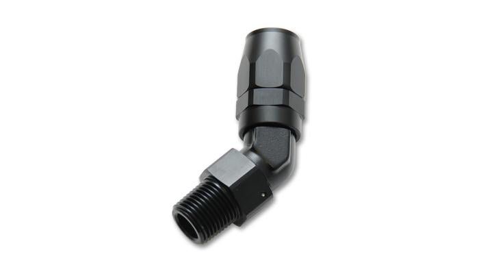 Vibrant Male NPT 90 Degree Hose End Fitting -8AN - 1/4 NPT