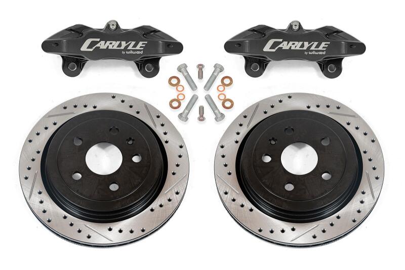 BMR 97-04 Chevrolet Corvette C5 Brake Kit For 15in Conversion Drilled &amp; Slotted Rotors Black Caliper