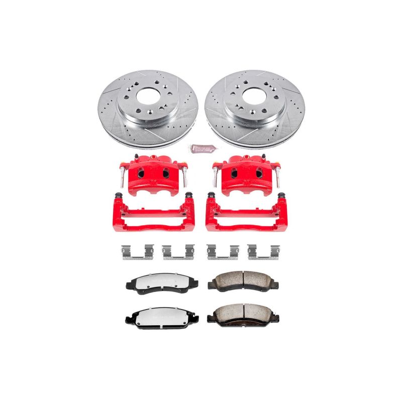 Power Stop 15-20 GMC Yukon XL Front Z36 Truck &amp; Tow Kit w/Cals