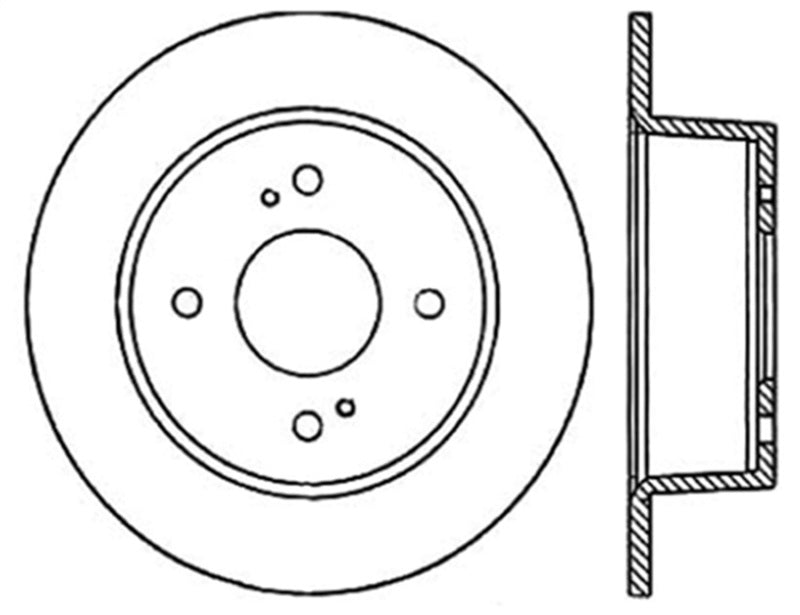 StopTech Nissan 81 280ZX SportStop Slotted &amp; Drilled Left Rear Rotor