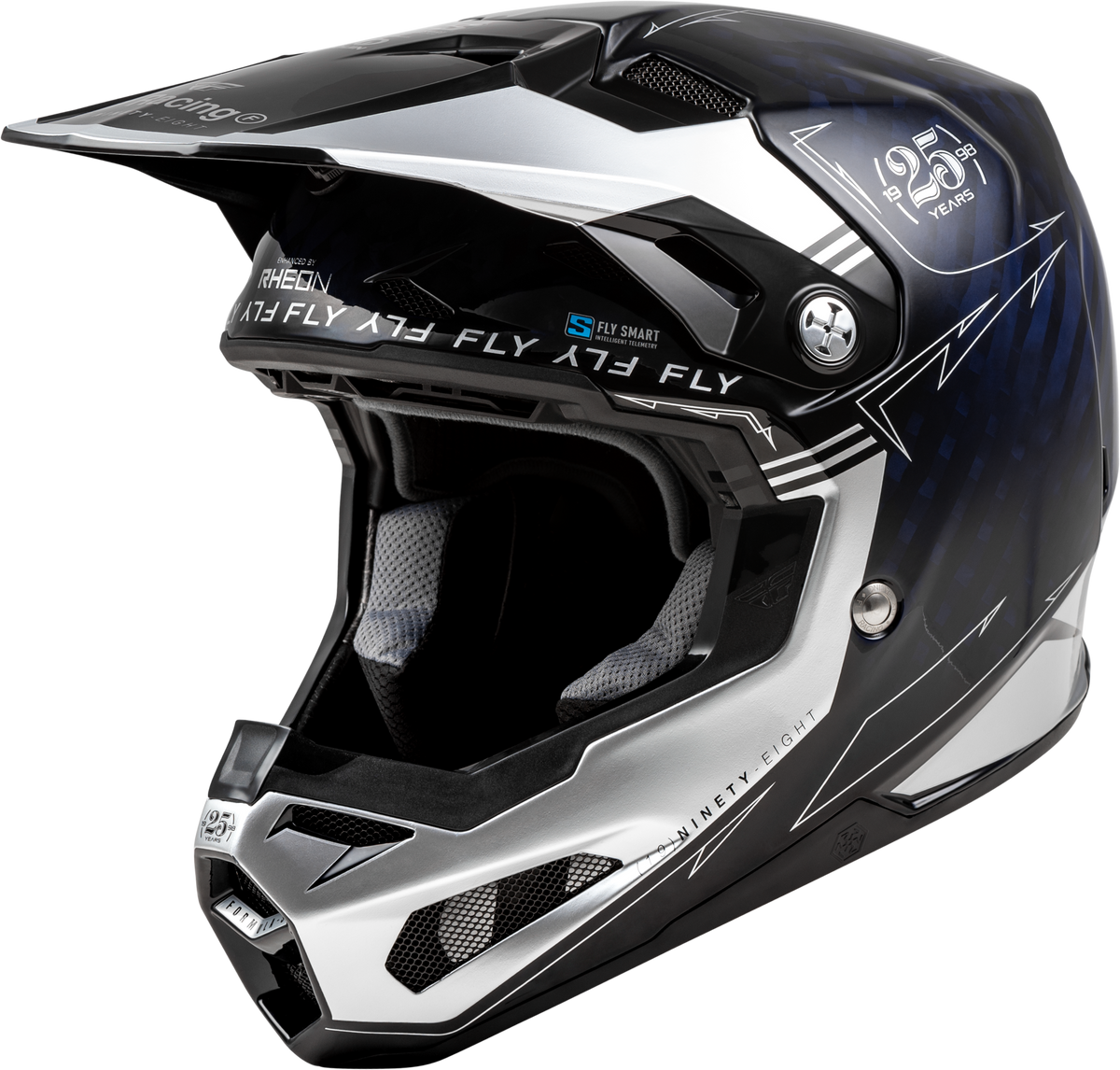 Formula S Carbon Legacy Helmet Blue Carbon/Silver 2x