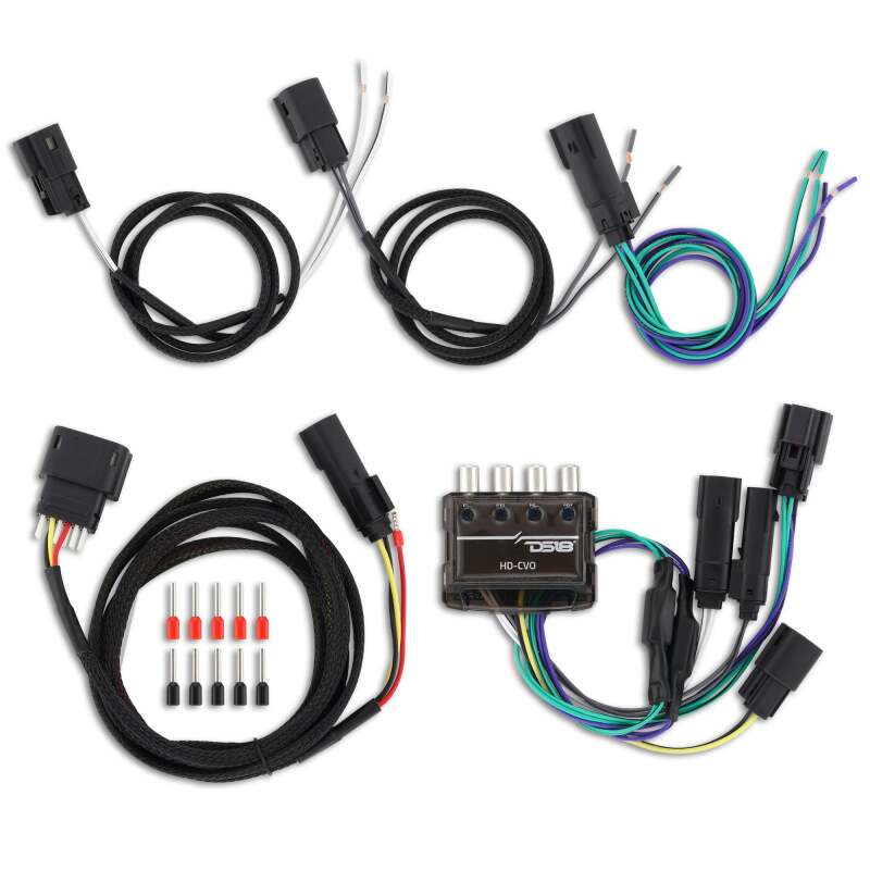 DS18 2023+ Harley Road Glide CVO &amp; ULTRA P+P Harness 4ch Line Output Converter Rear Plug+Play Wiring