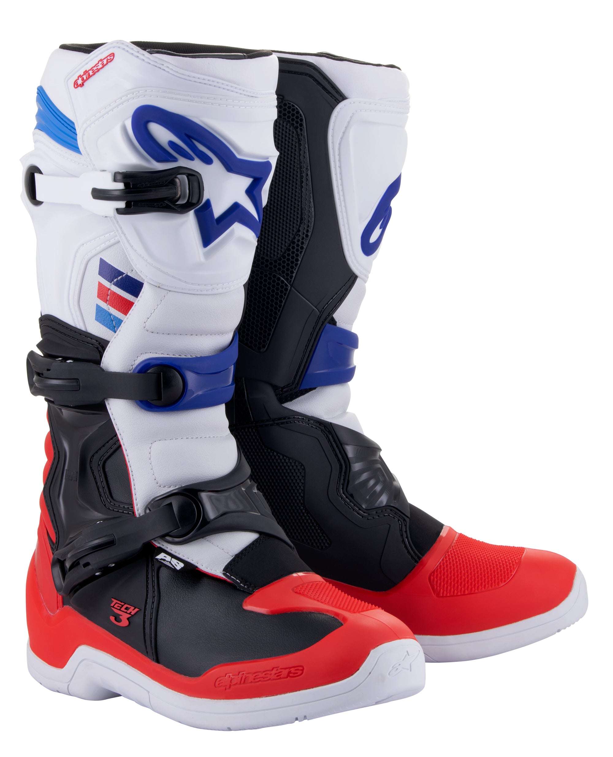 Tech 3 Boots White/Red/Blue Sz 10