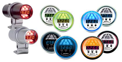 AutoMeter Shift Light Dig W/ Multi-Color Led Blk Pedestal W/ RPM Playback DPSS Level 3