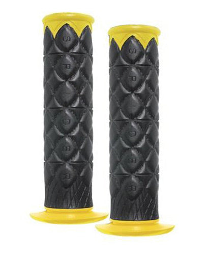 SPIDER SLT YELLOW W/BLACK DIAMONDS 7/8" GRIPS