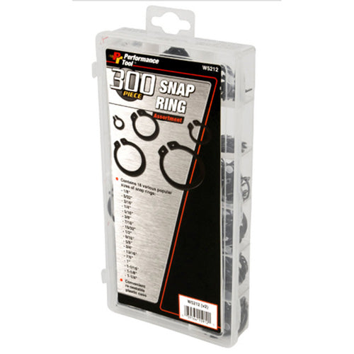 SNAP RING ASSORTMENT 300 PIECES
