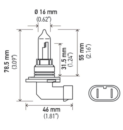 Hella HB3 9005 12V 100W Xenon White XB Bulb (Pair)