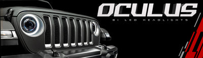 Oracle Oculus Bi-LED Projector Headlights for Jeep JL/Gladiator JT - Satin Silver - 5500K