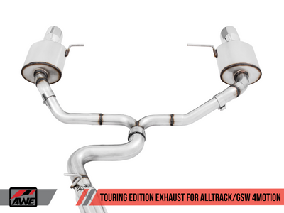 AWE Tuning VW MK7 Golf Alltrack/Sportwagen 4Motion Touring Edition Exhaust - Polished Silver Tips