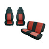 Rugged Ridge Seat Cover Kit Black/Red 97-02 Jeep Wrangler TJ